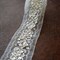 1 Yard 2" Wide Sheer Organza Silver Beaded Lace Trim with Sequins Elegant Decorative Trim